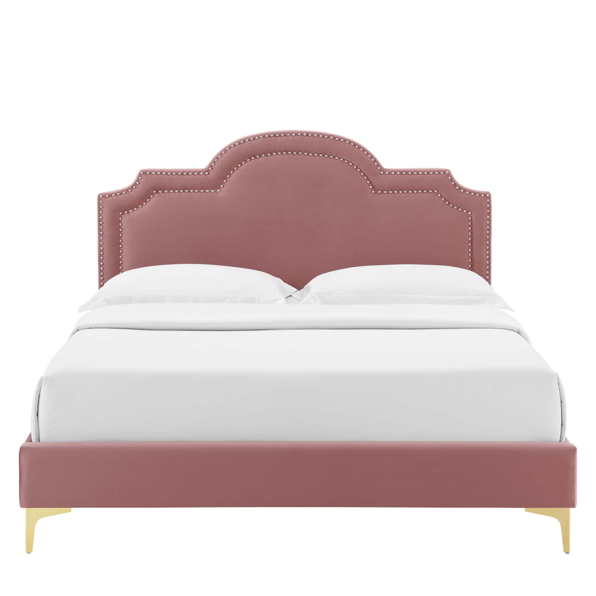 Vilde King Platform Bed - Dusty Rose Denmark Home