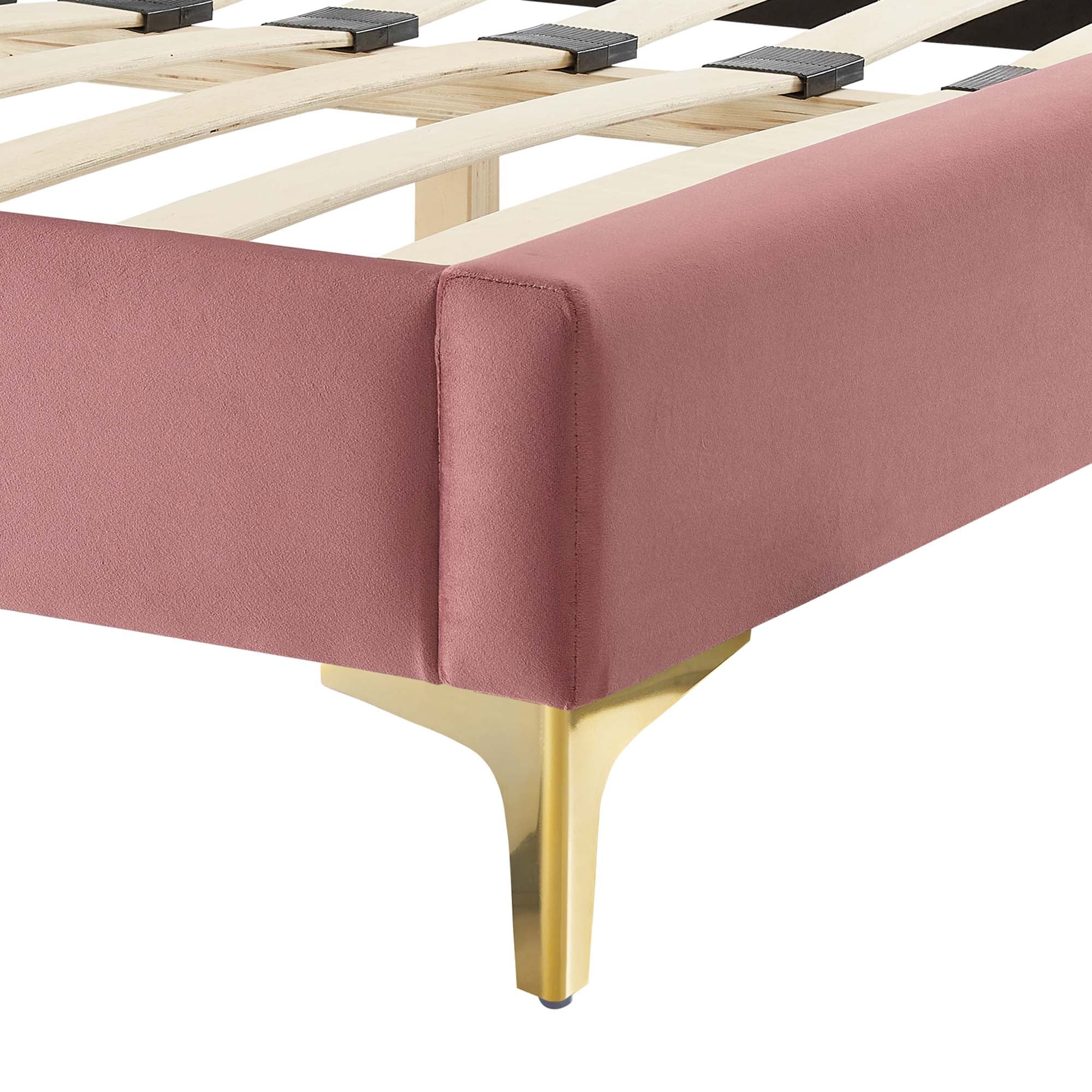 Vilde King Platform Bed - Dusty Rose Denmark Home