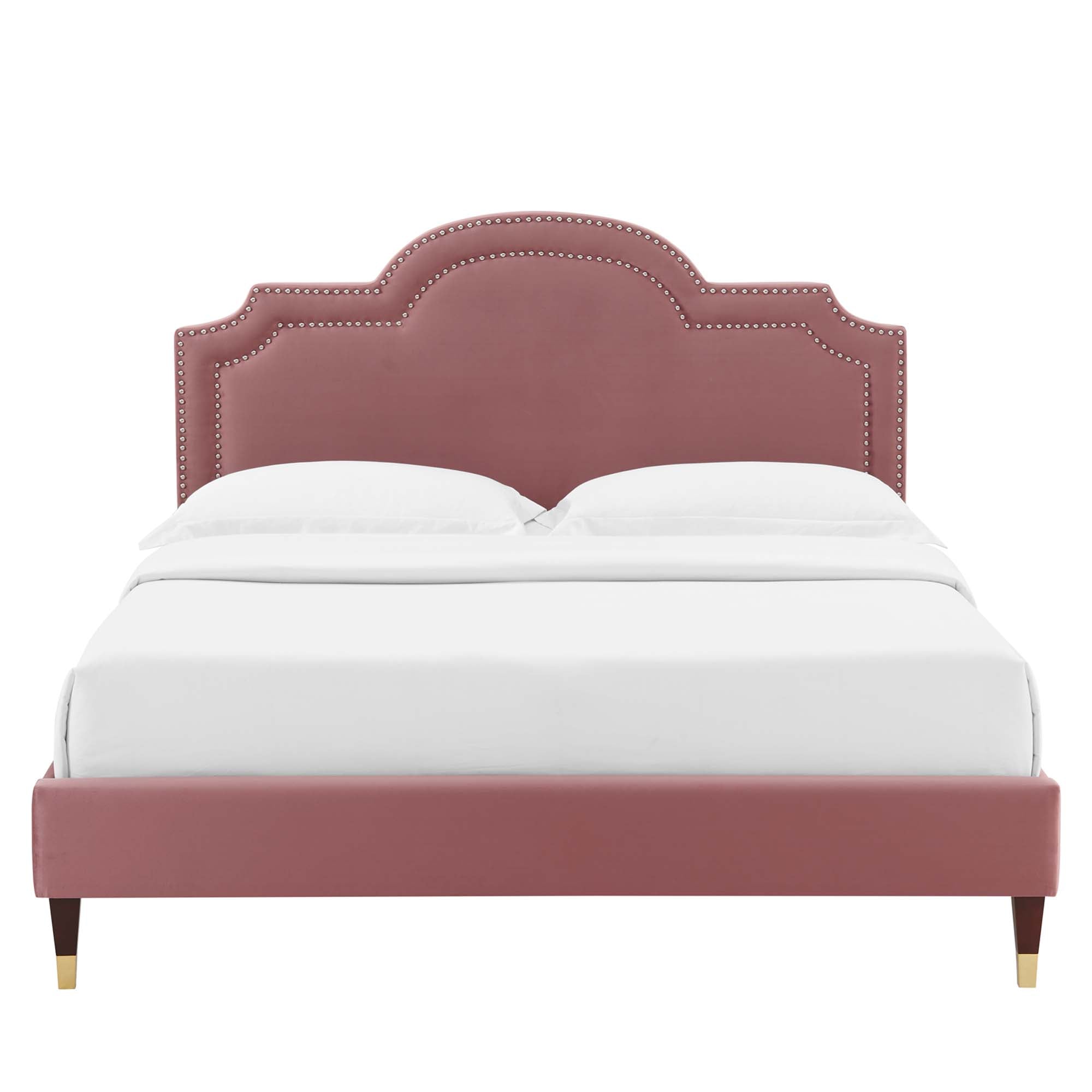 Vilde King Platform Bed - Dusty Rose Denmark Home