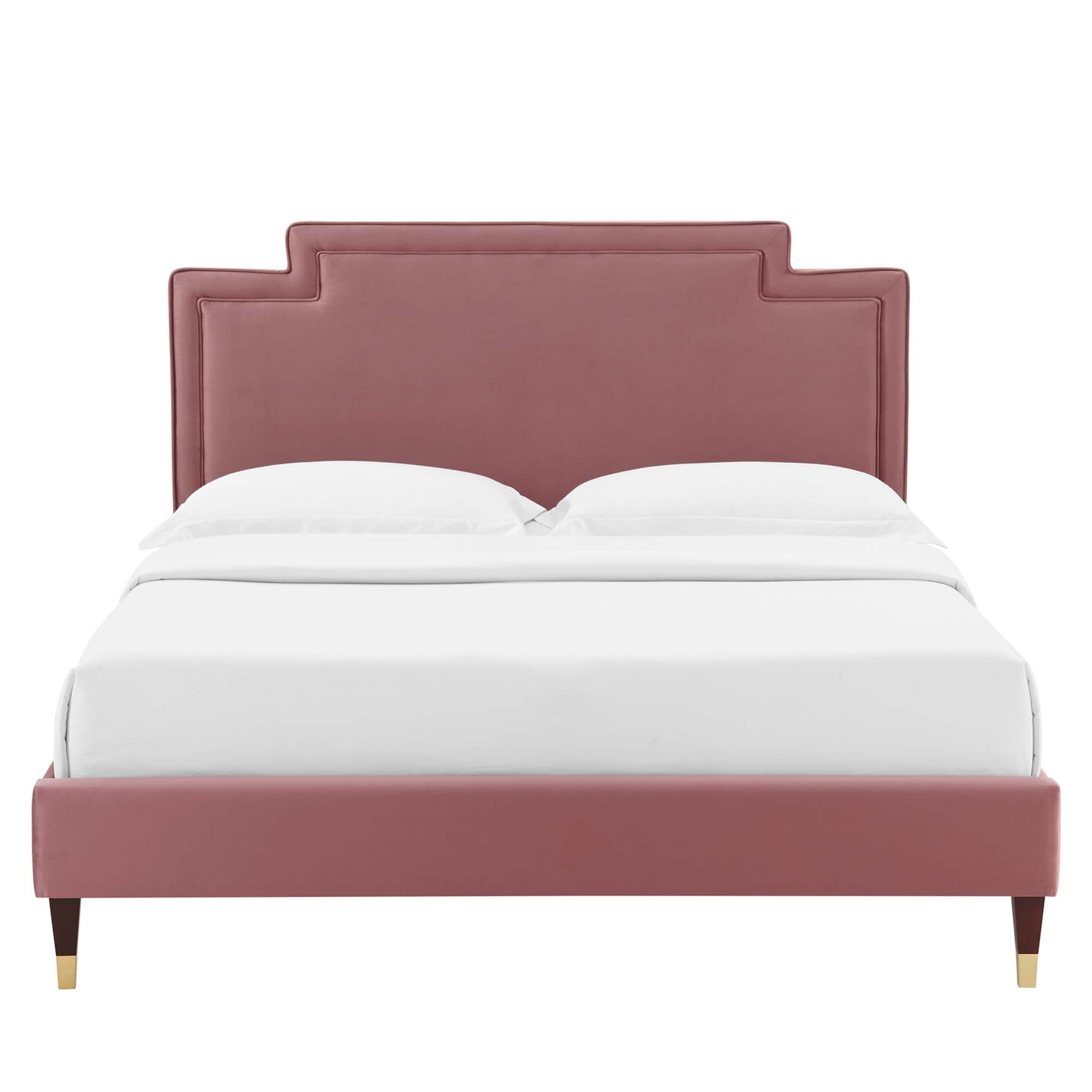 Valenza Performance Velvet King Platform Bed - Denmark Home