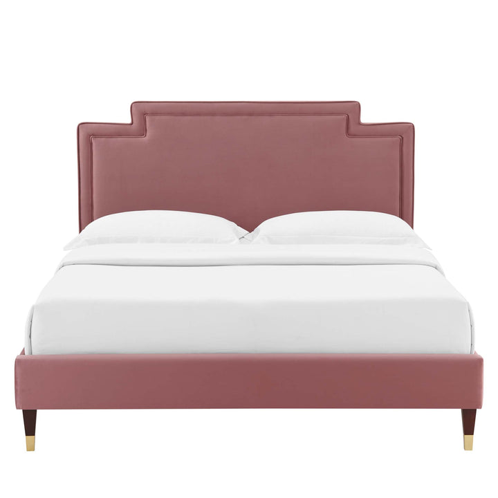 Valenza Performance Velvet King Platform Bed - Denmark Home