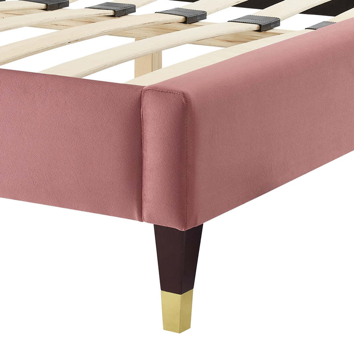 Valenza Performance Velvet King Platform Bed - Denmark Home
