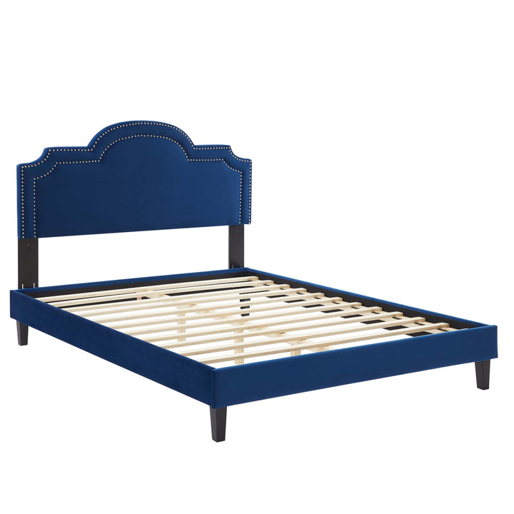 Vilde King Platform Bed - Navy Denmark Home