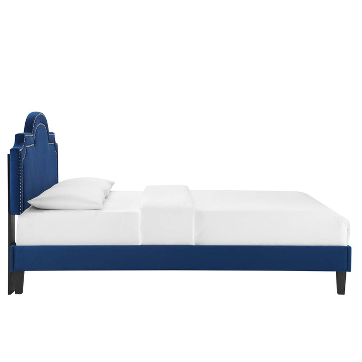 Vilde King Platform Bed - Navy Denmark Home