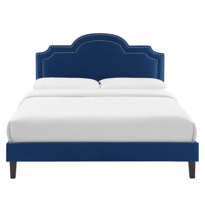 Vilde King Platform Bed - Navy Denmark Home