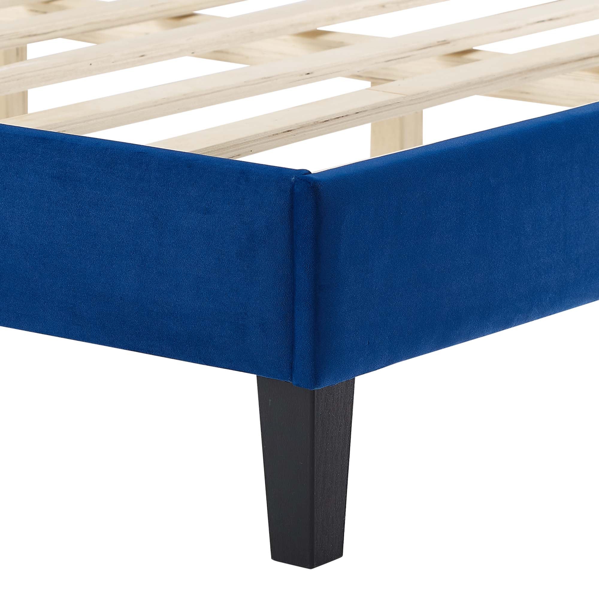 Vilde King Platform Bed - Navy Denmark Home