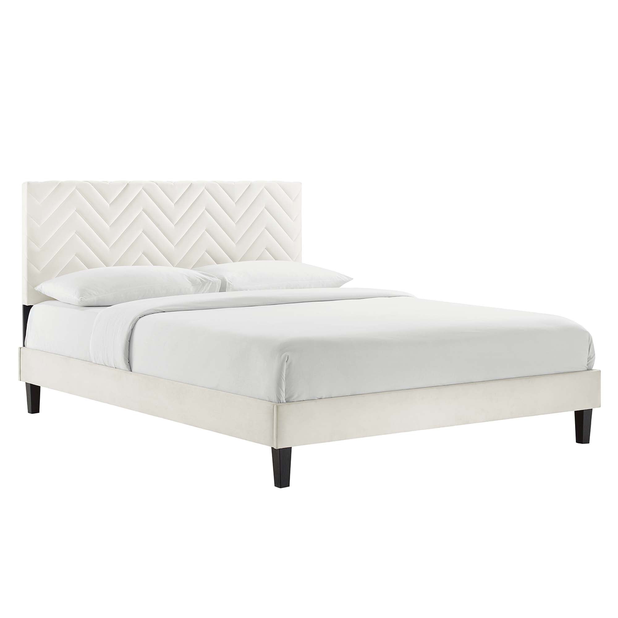 Zerina Full Platform Bed - White Denmark Home