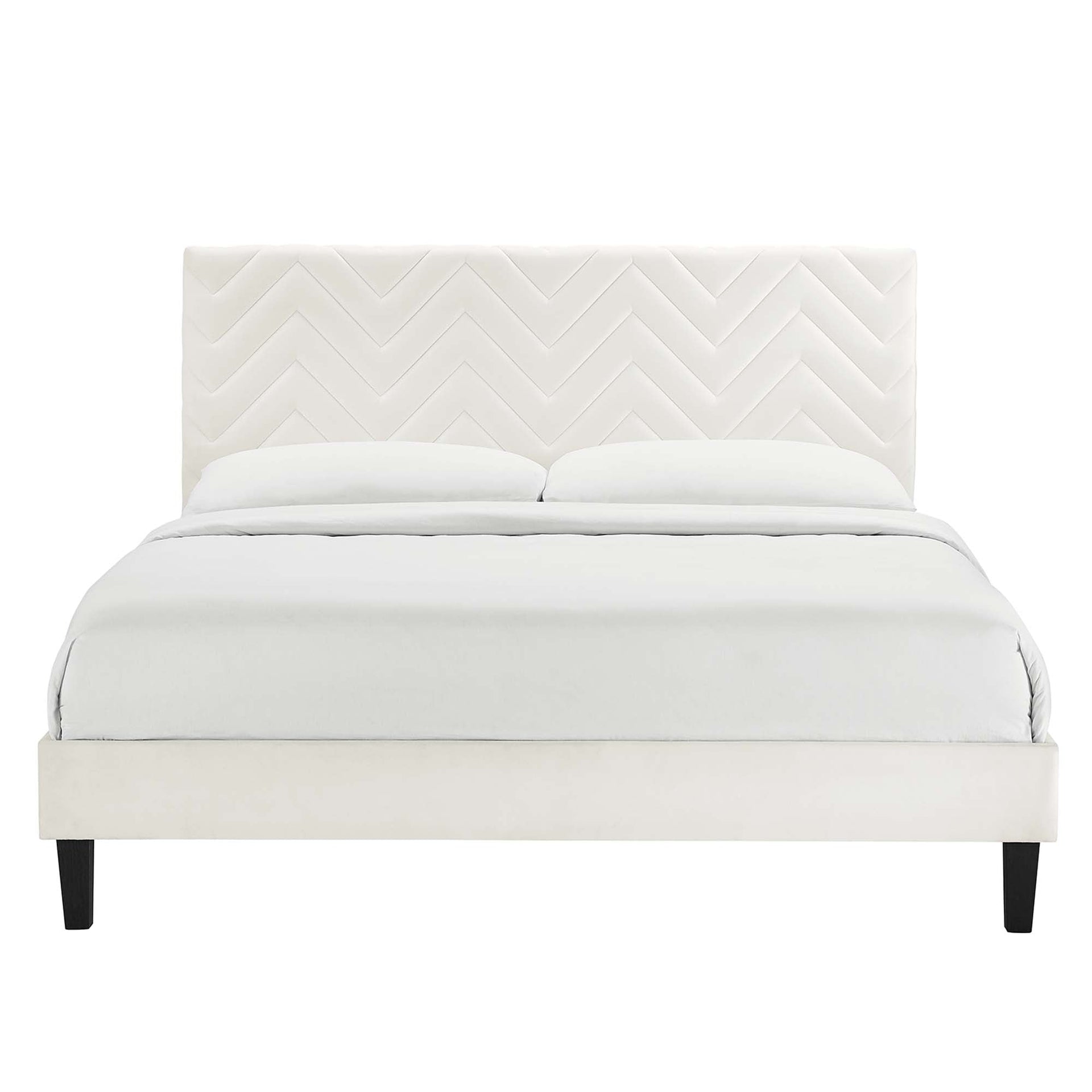 Zerina Full Platform Bed - White Denmark Home