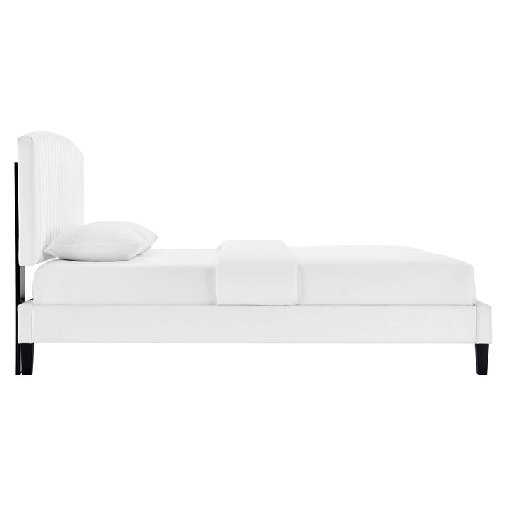 Valois Full Platform Bed – White Denmark Home