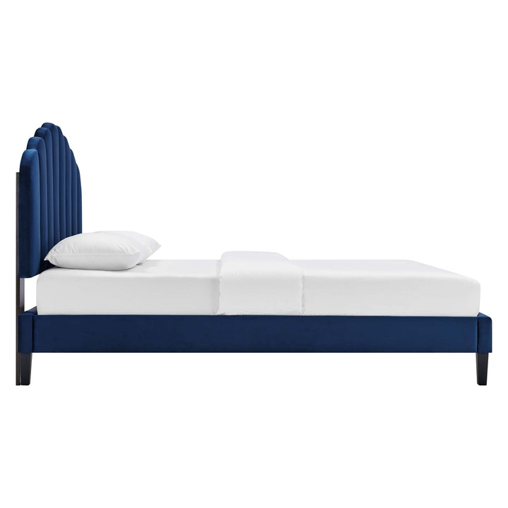 Elise Full Platform Bed - Navy Denmark Home