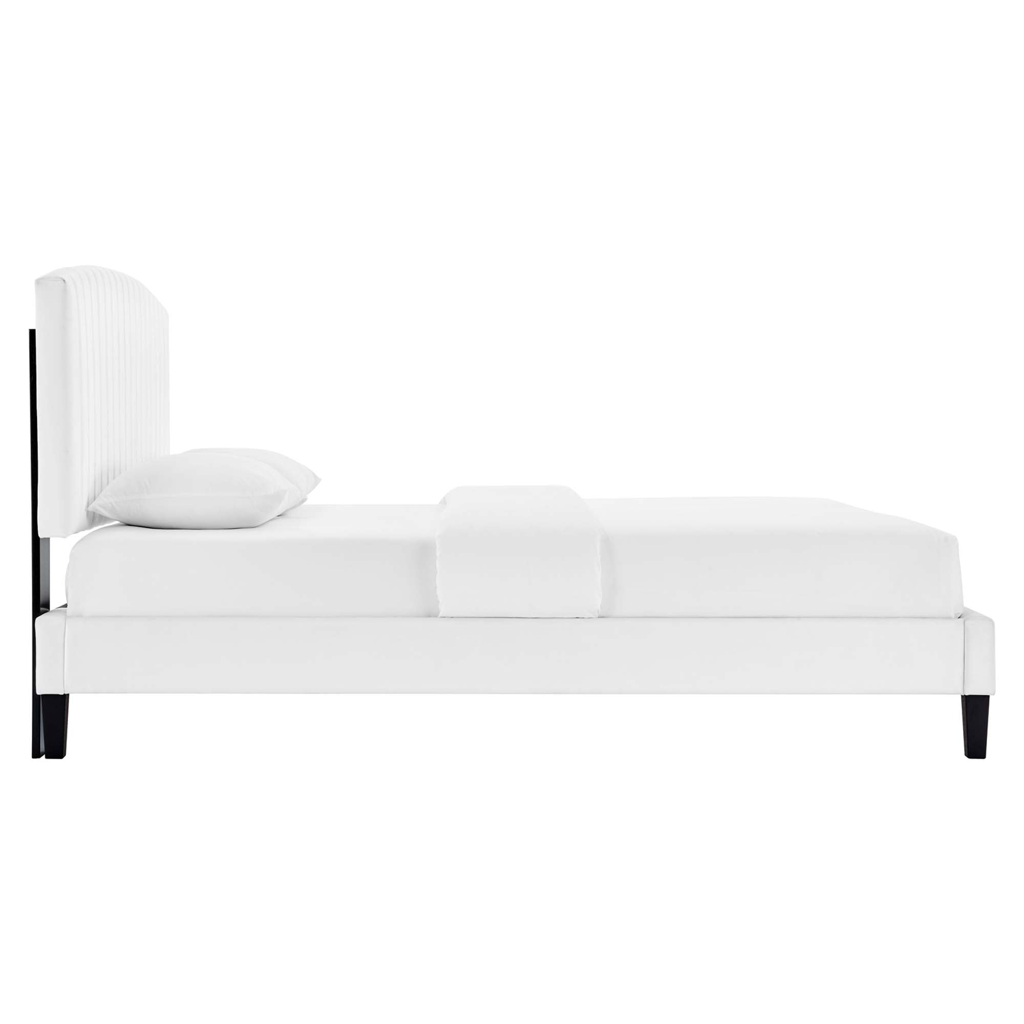 Valois Twin Platform Bed – White Denmark Home