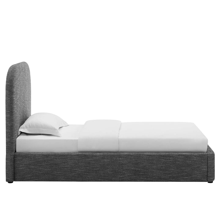 Elskov Twin Platform Bed - Heathered Weave Slate Denmark Home