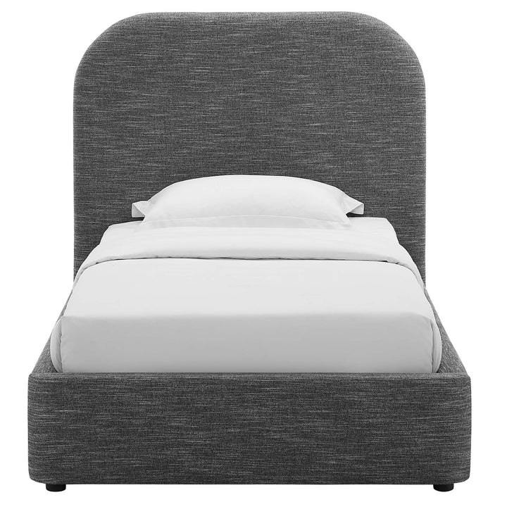 Elskov Twin Platform Bed - Heathered Weave Slate Denmark Home