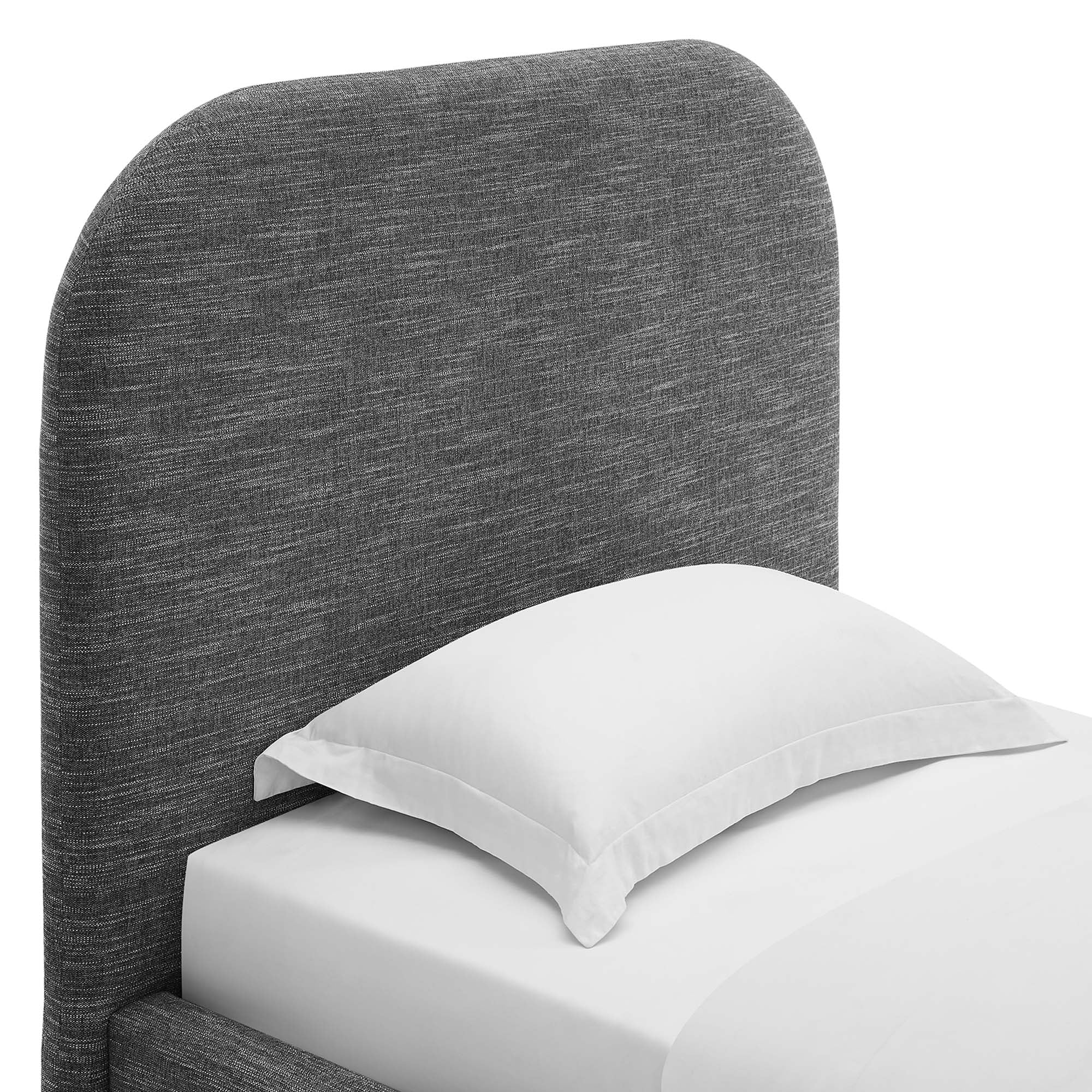 Elskov Twin Platform Bed - Heathered Weave Slate Denmark Home