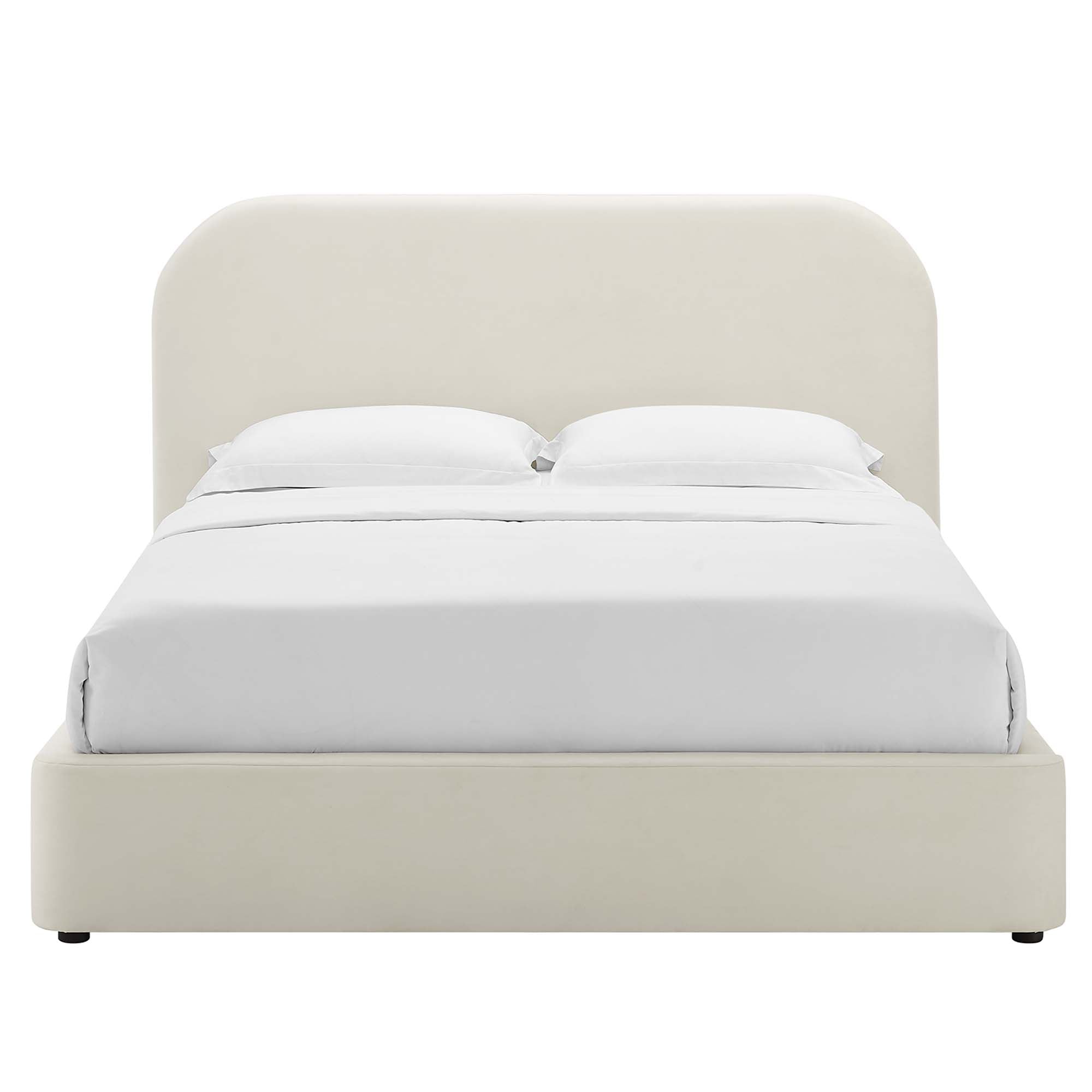 Elskov Performance Velvet Twin Platform Bed - Taupe (Copy) Denmark Home