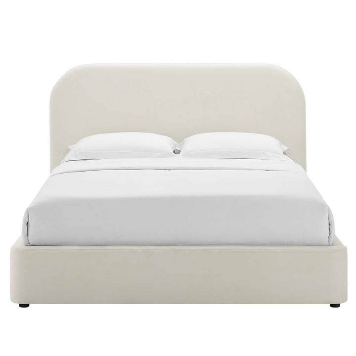Elskov Performance Velvet Twin Platform Bed - Taupe (Copy) Denmark Home