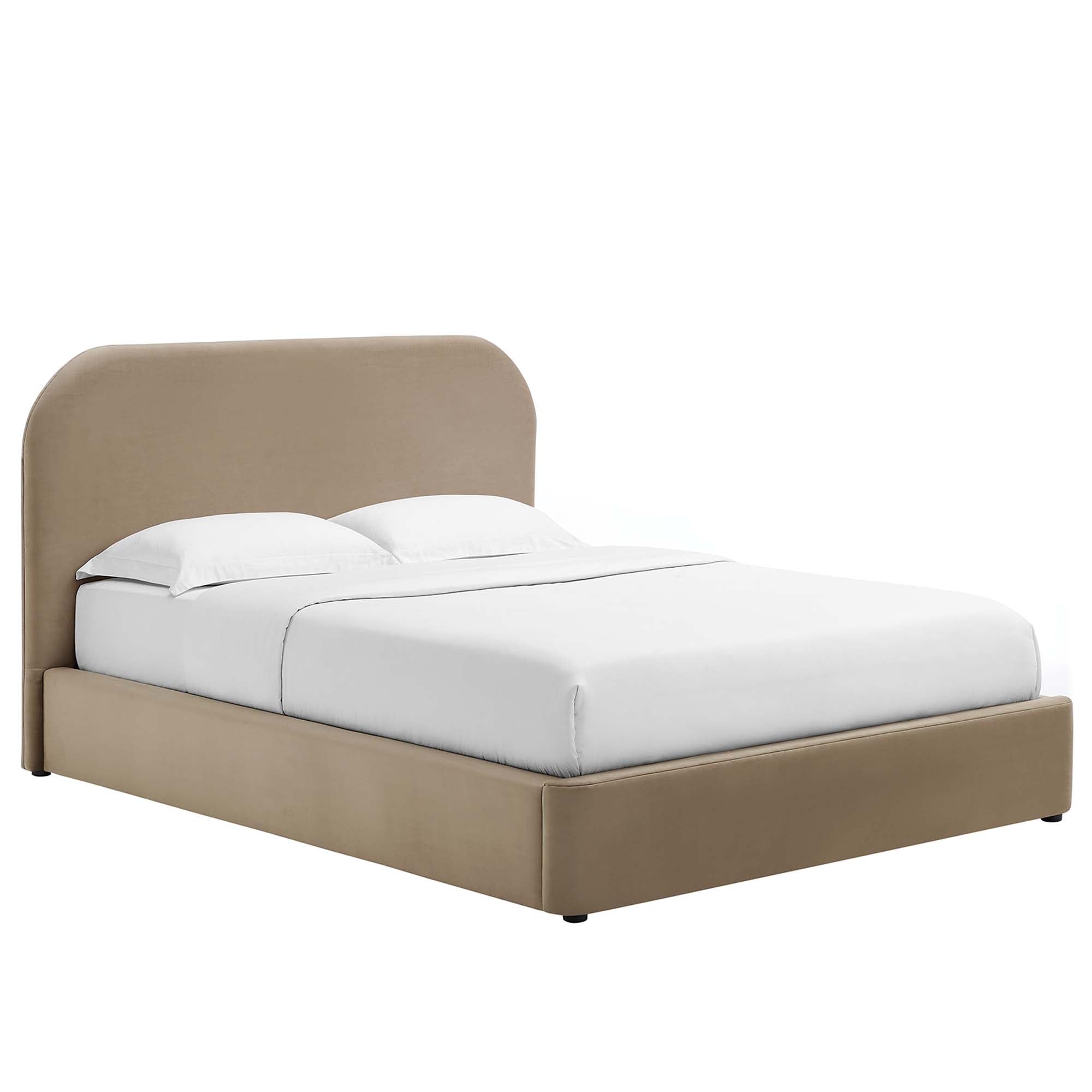 Elskov Performance Velvet Full Platform Bed - Alabaster (Copy) Denmark Home