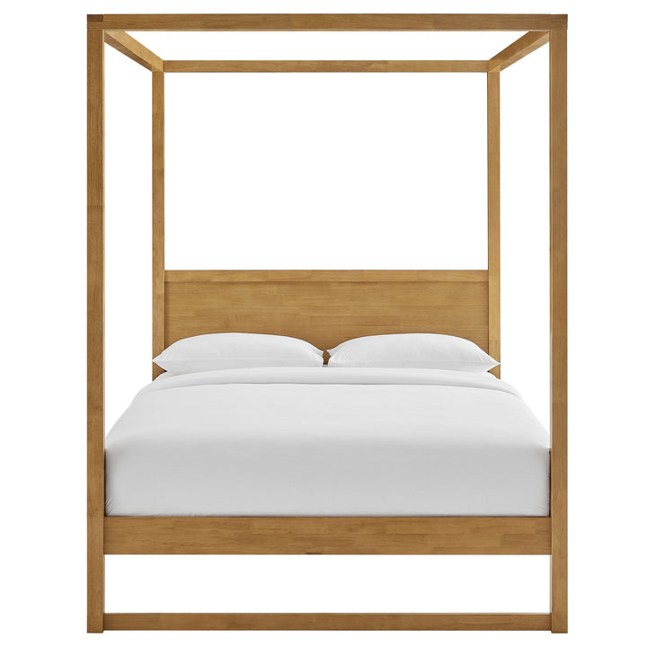 Skova Queen Canopy Bed – Oak Denmark Home