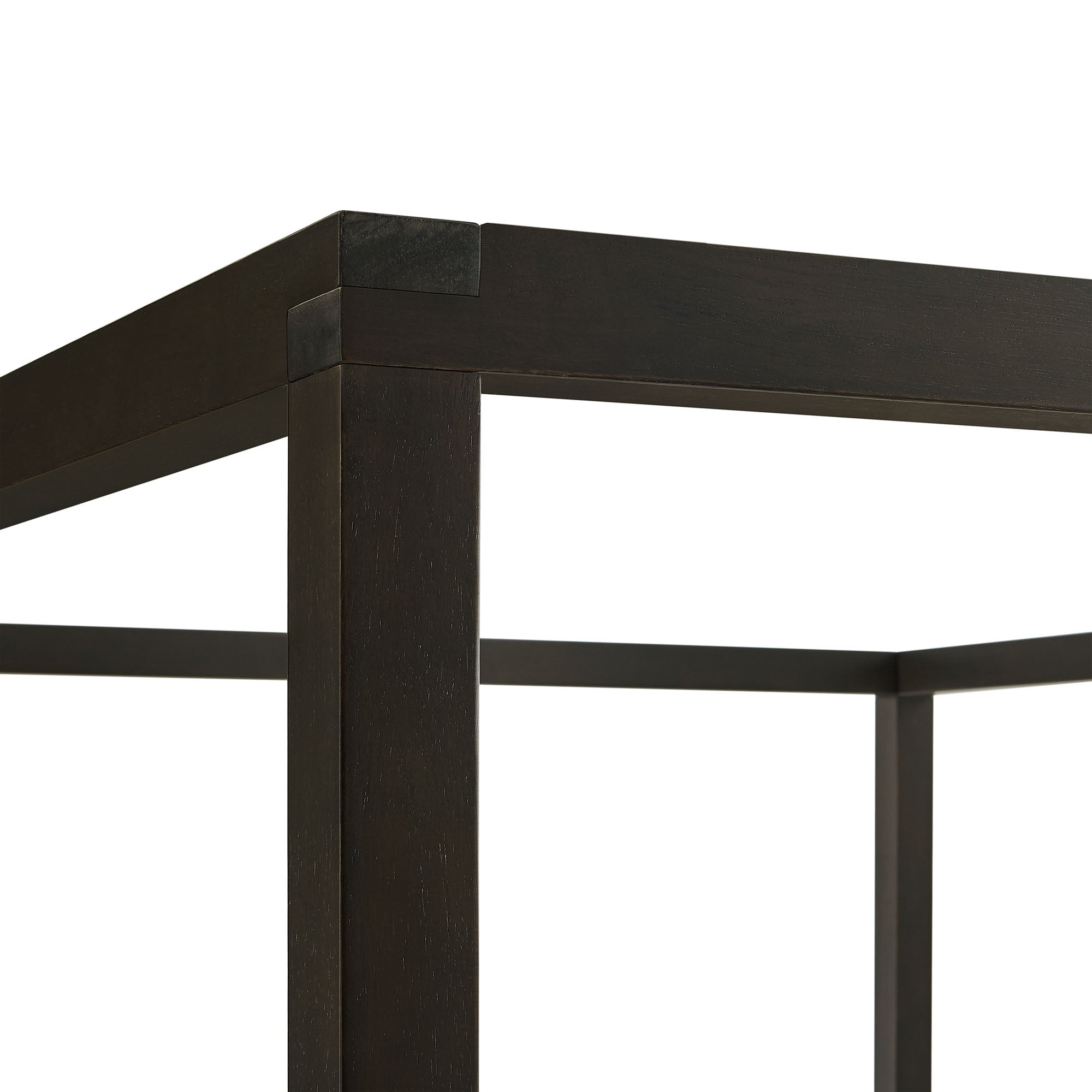 Skova Queen Canopy Bed – Smoked Oak Denmark Home