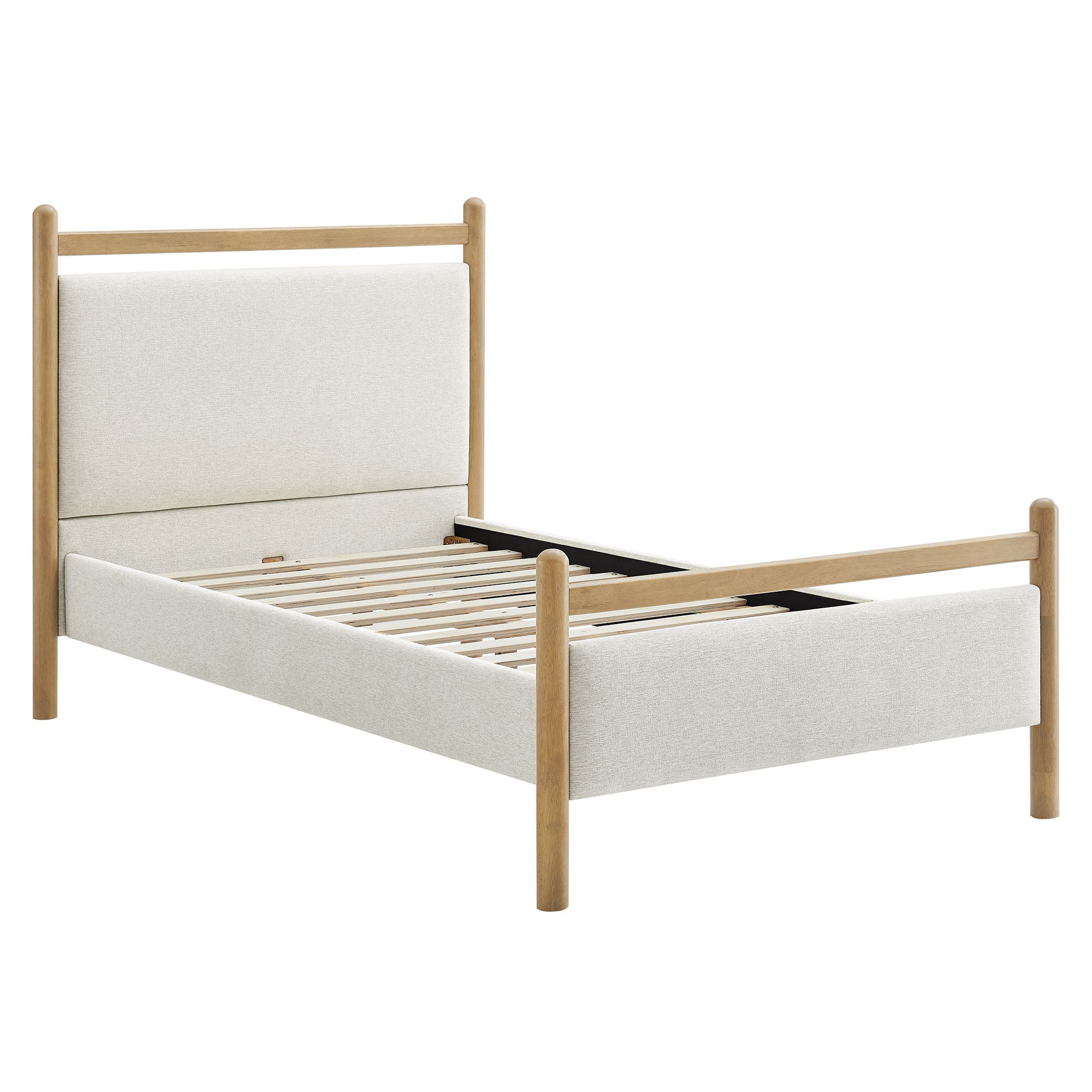 Fiona Twin Platform Bed  - Light Oak Heathered Ivory Denmark Home