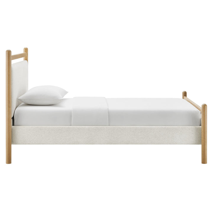 Fiona Twin Platform Bed  - Light Oak Heathered Ivory Denmark Home