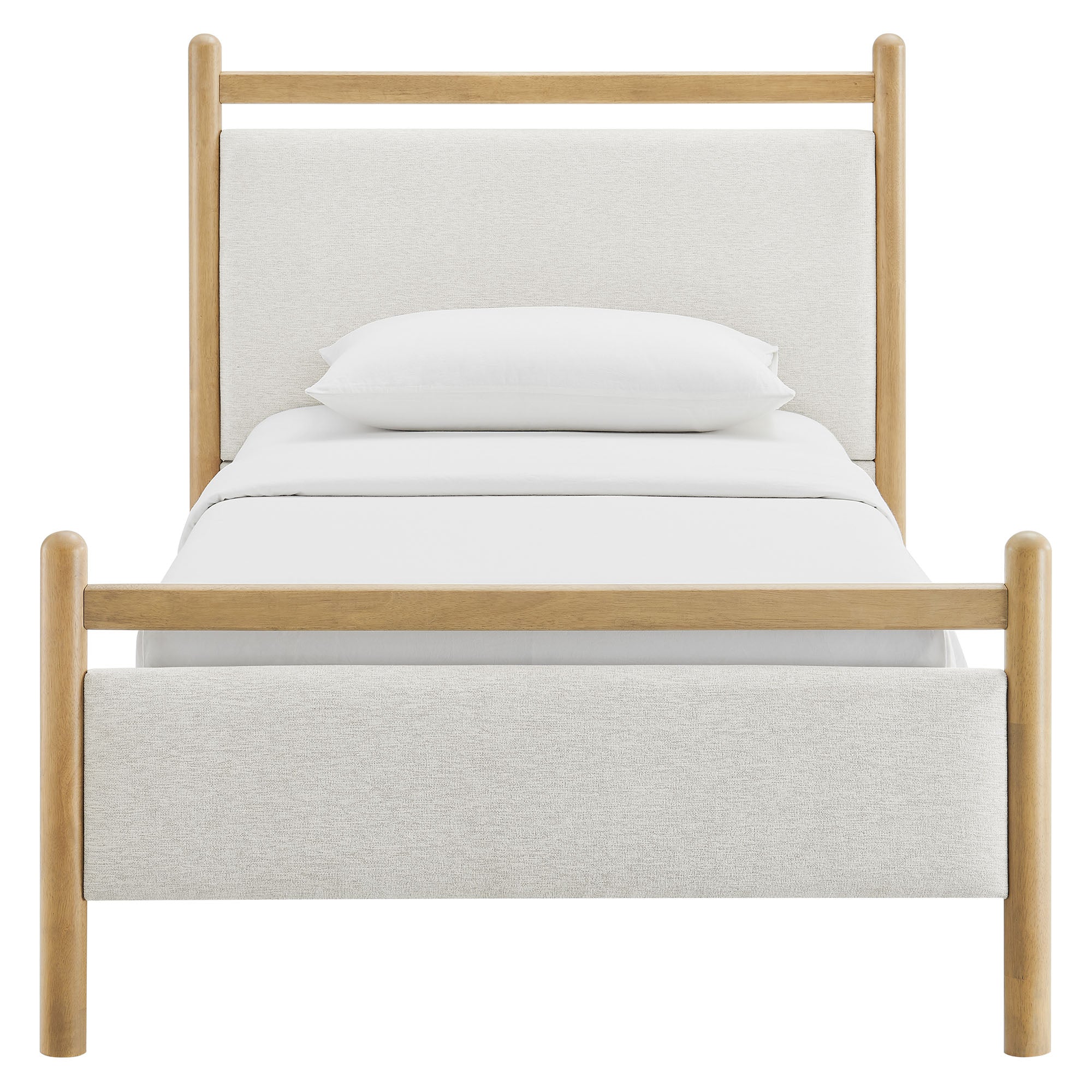 Fiona Twin Platform Bed  - Light Oak Heathered Ivory Denmark Home