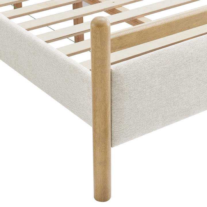 Fiona Twin Platform Bed  - Light Oak Heathered Ivory Denmark Home