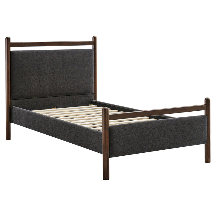 Fiona Twin Platform Bed  - Wenge Heathered Dark Gray Denmark Home