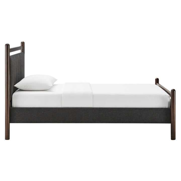 Fiona Twin Platform Bed  - Wenge Heathered Dark Gray Denmark Home