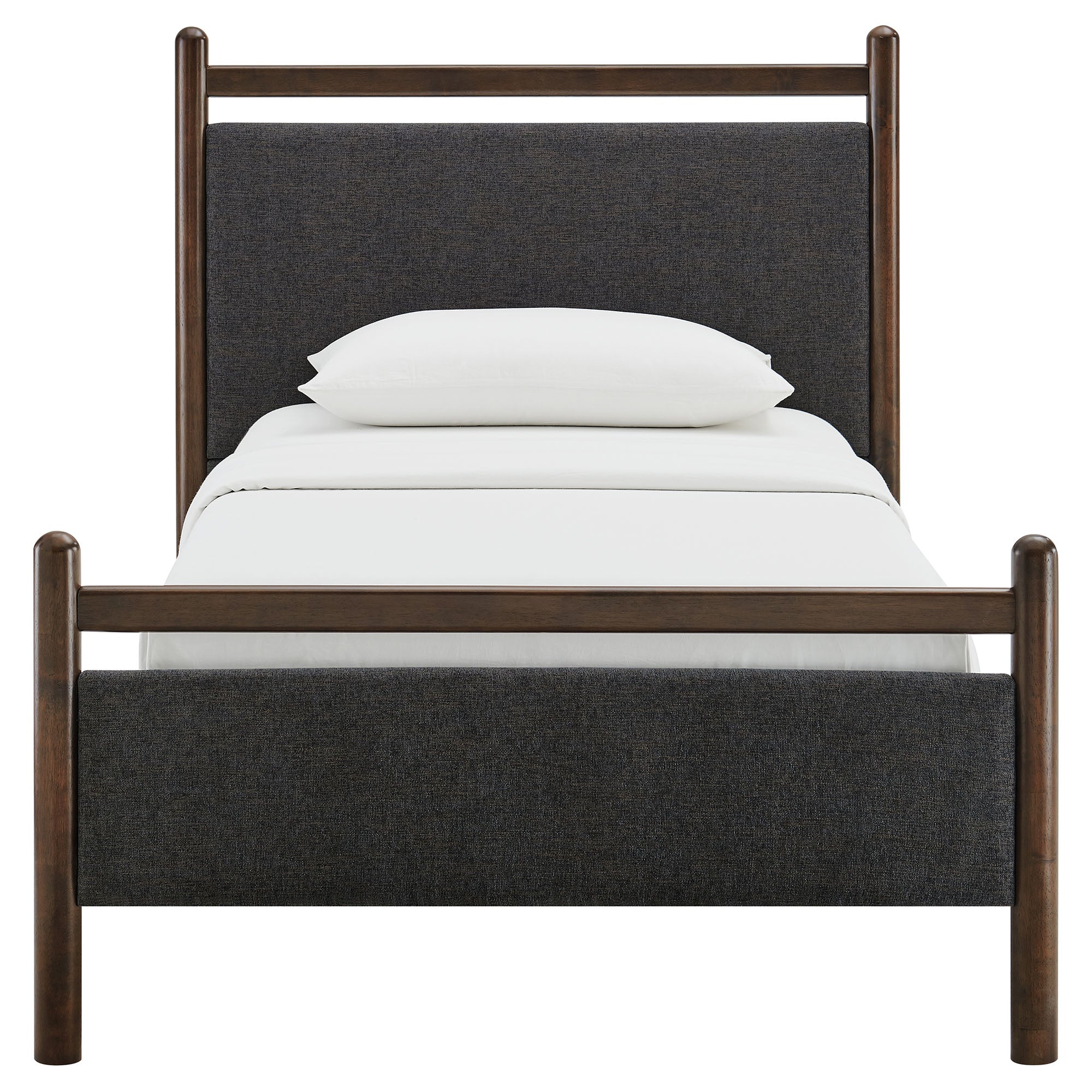 Fiona Twin Platform Bed  - Wenge Heathered Dark Gray Denmark Home