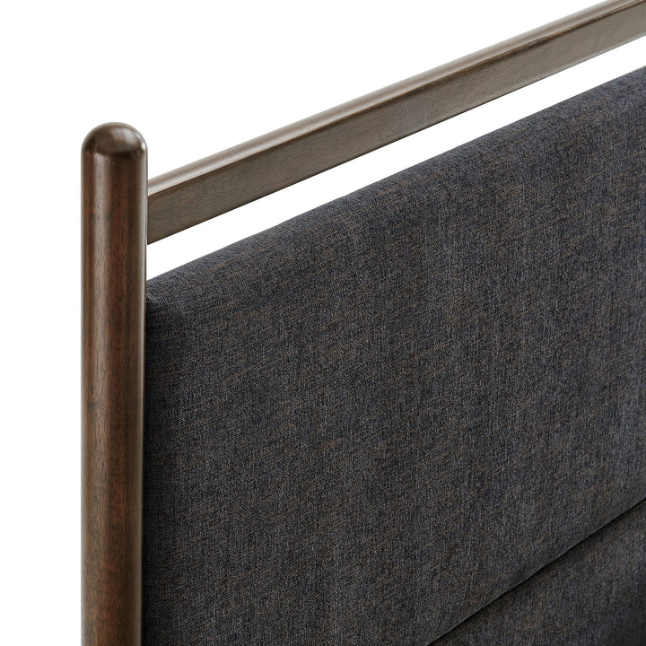 Fiona Twin Platform Bed  - Wenge Heathered Dark Gray Denmark Home