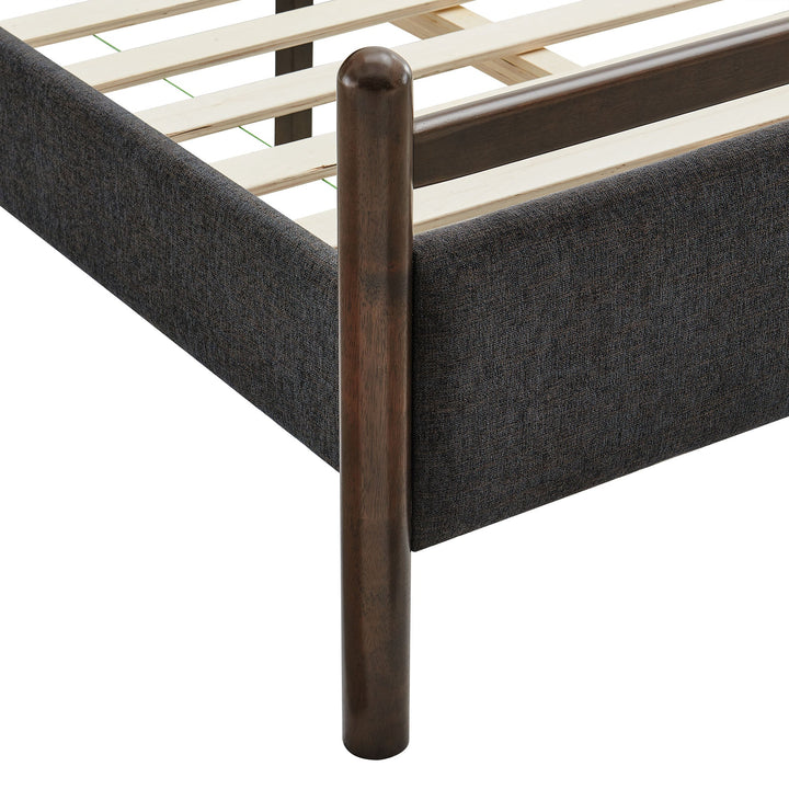 Fiona Twin Platform Bed  - Wenge Heathered Dark Gray Denmark Home
