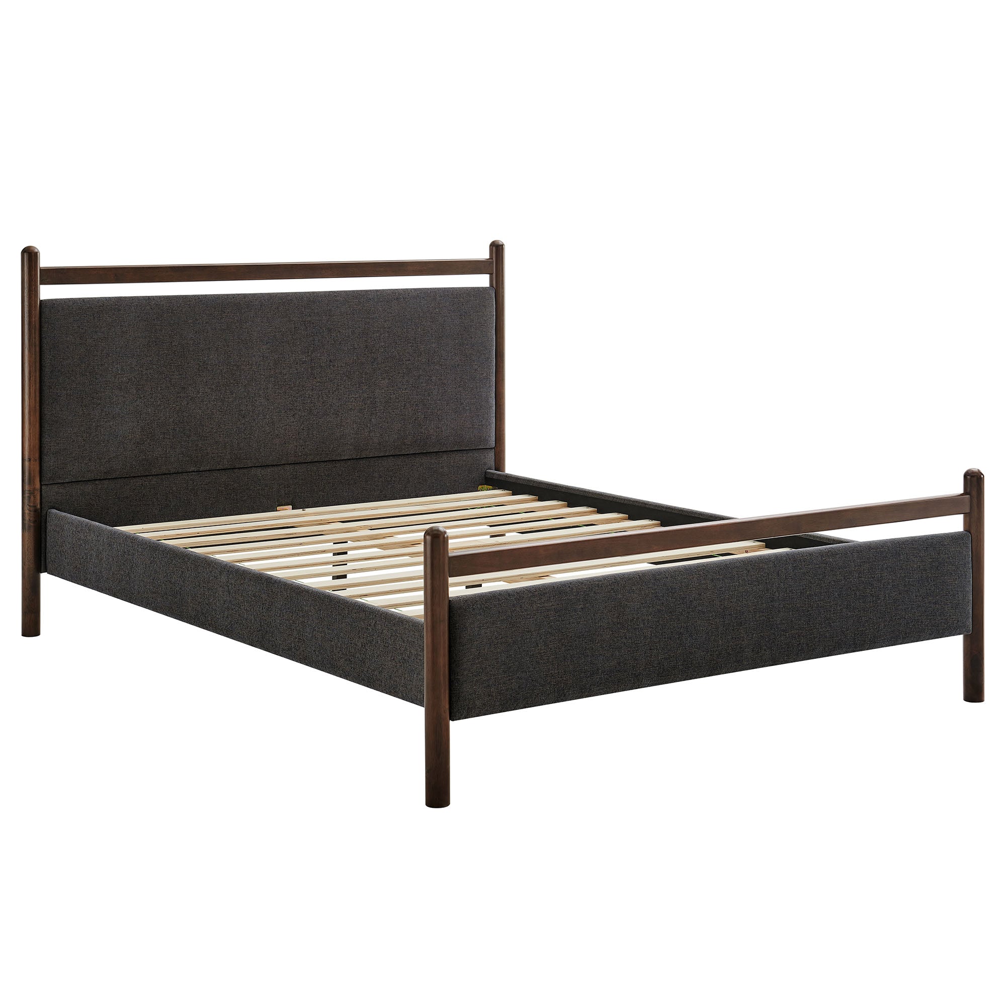 Fiona Full Platform Bed  - Wenge Heathered Dark Gray Denmark Home