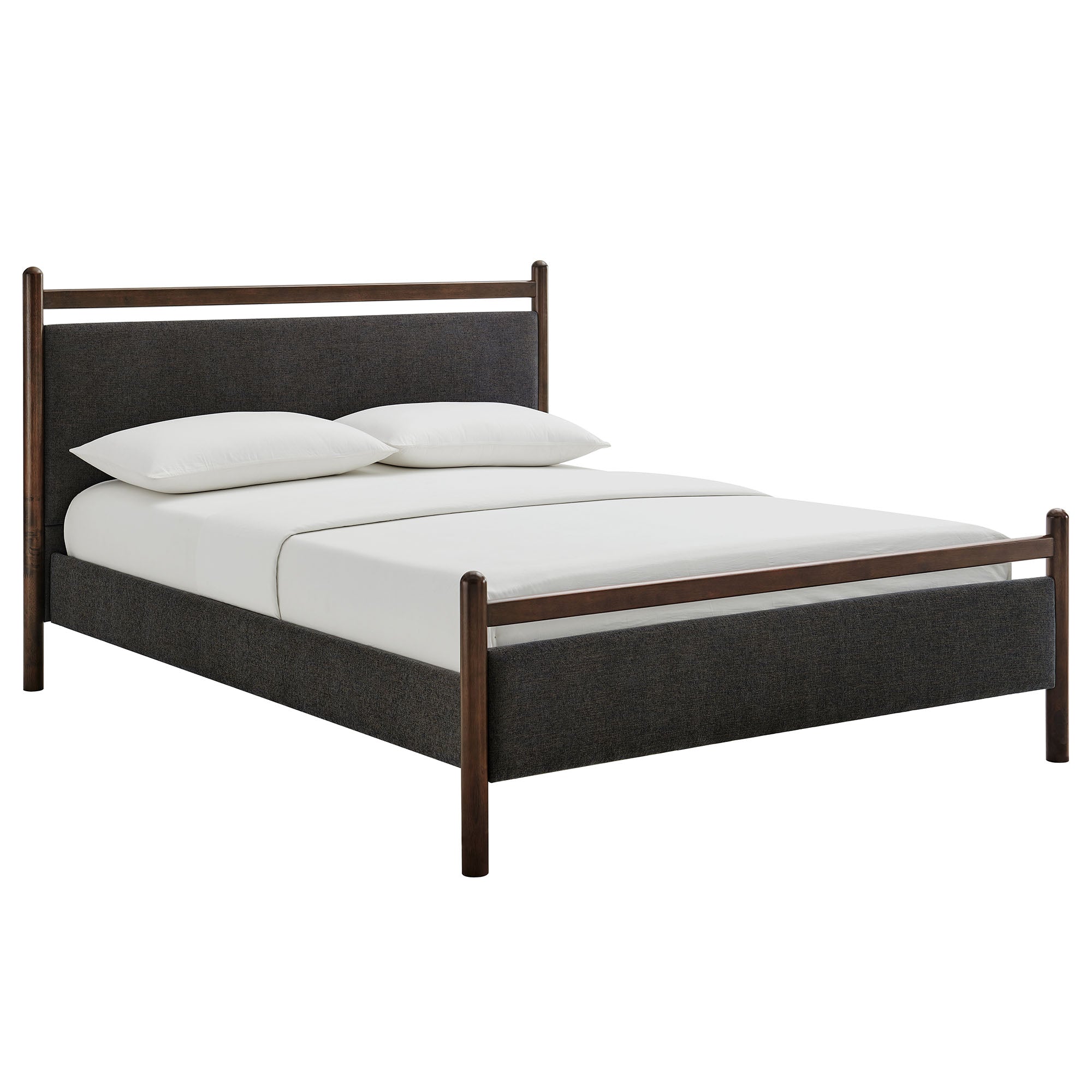 Fiona Full Platform Bed  - Wenge Heathered Dark Gray Denmark Home