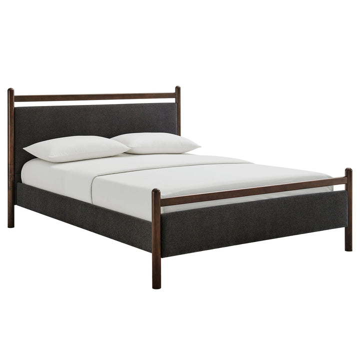 Fiona Full Platform Bed  - Wenge Heathered Dark Gray Denmark Home