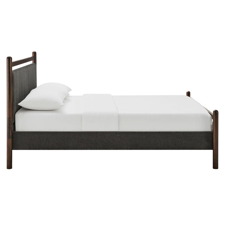 Fiona Full Platform Bed  - Wenge Heathered Dark Gray Denmark Home