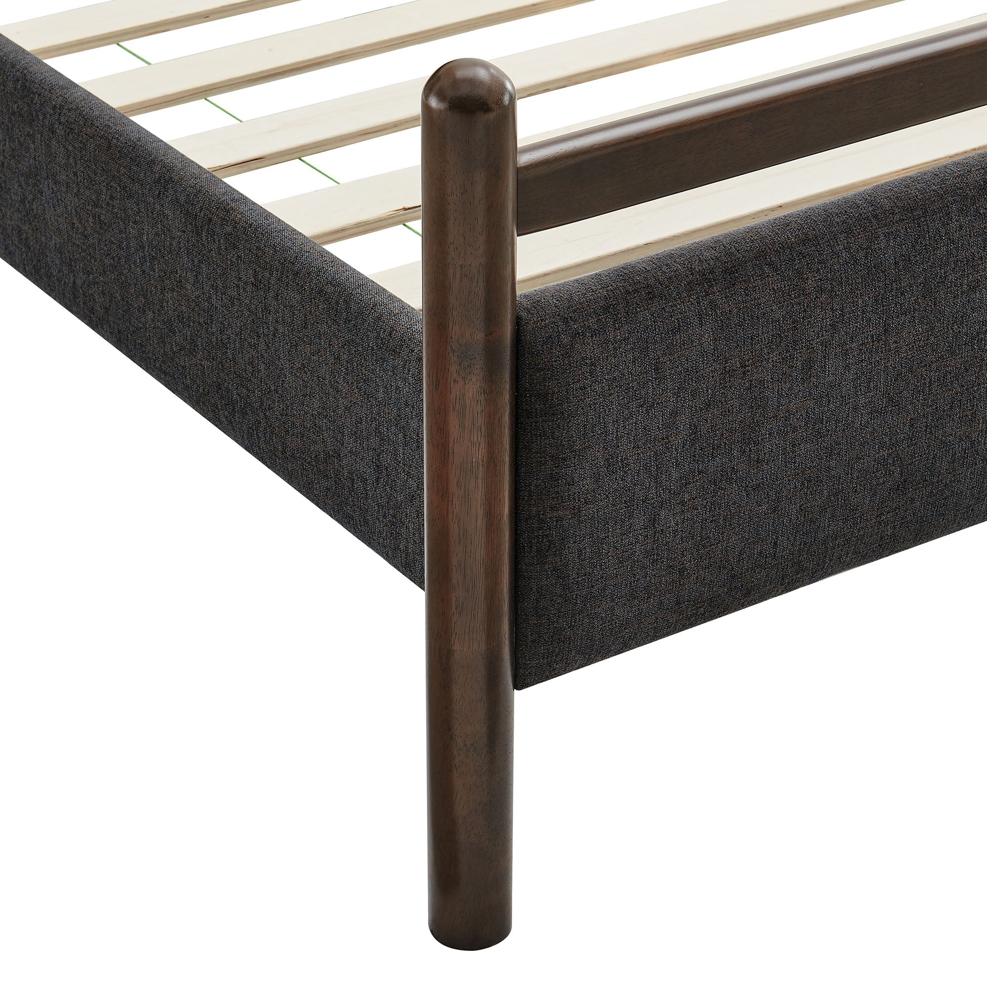 Fiona Full Platform Bed  - Wenge Heathered Dark Gray Denmark Home
