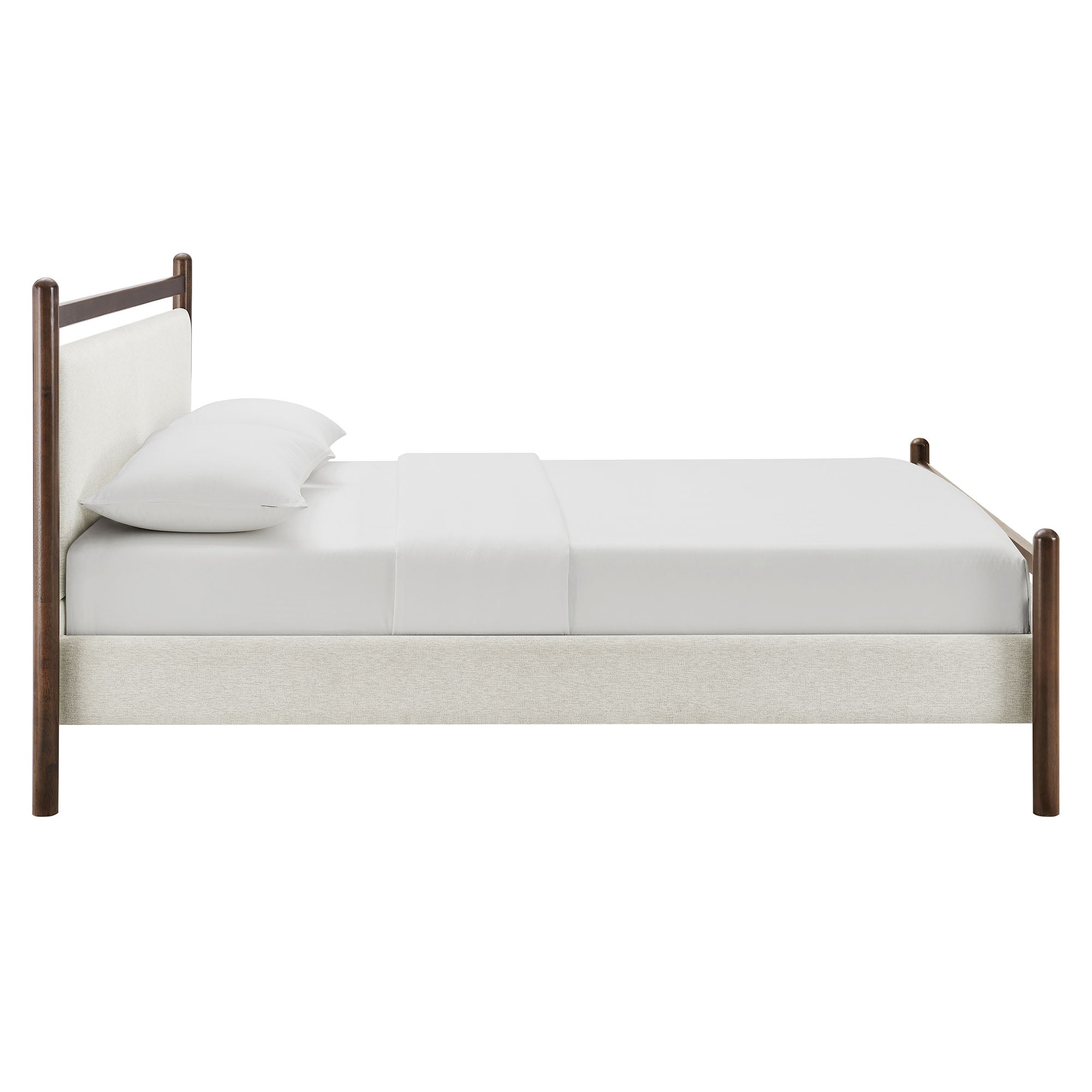 Fiona King Platform Bed  - Wenge Heathered Ivory Denmark Home