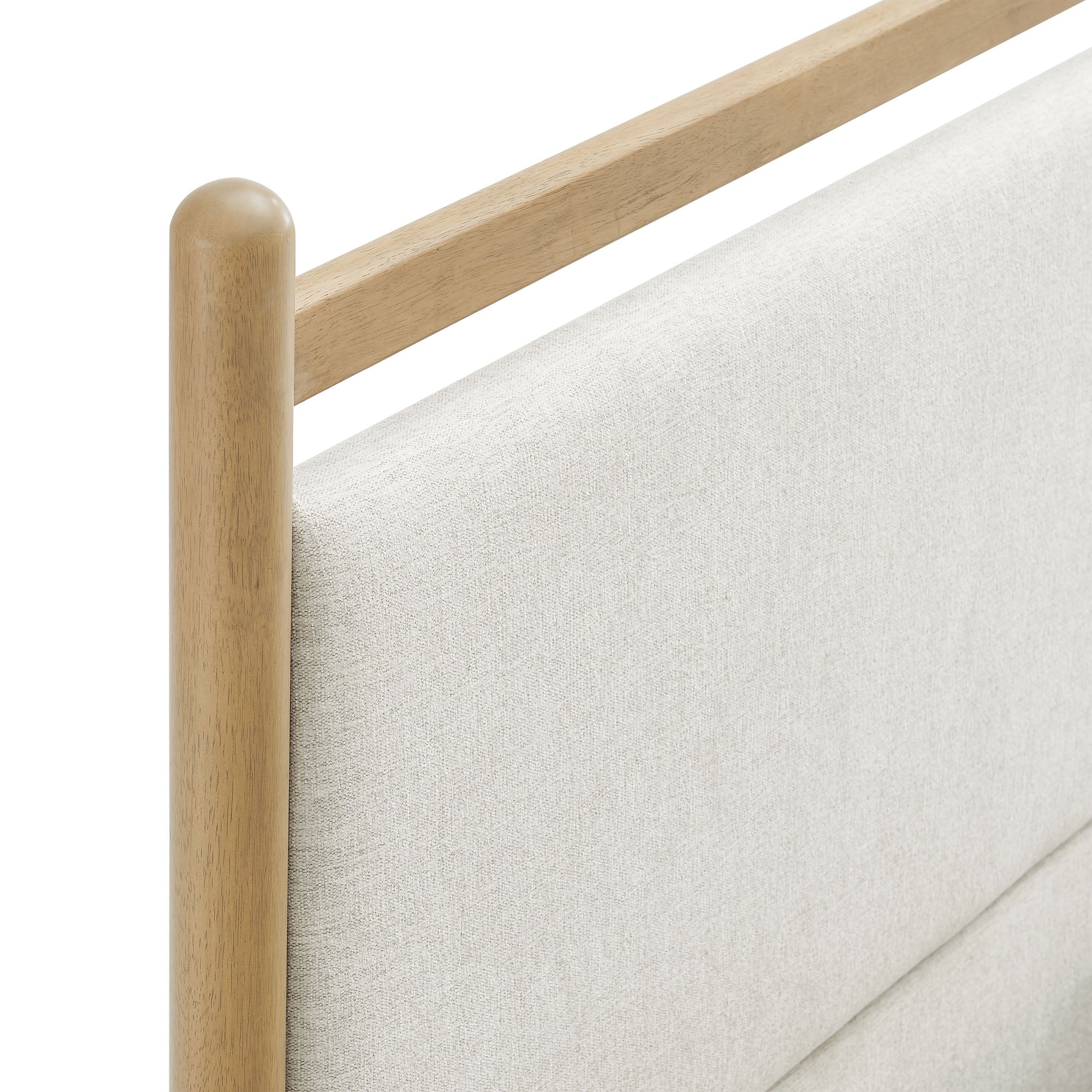 Fiona Queen Platform Bed  - Light Oak Heathered Ivory Denmark Home