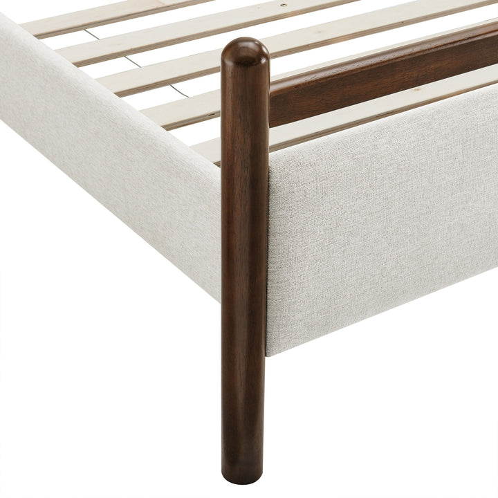 Fiona Queen Platform Bed  - Wenge Heathered Ivory Denmark Home