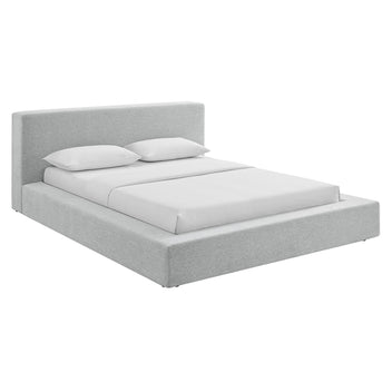Siljan Chenille Queen Platform Bed - Java (Copy) Denmark Home