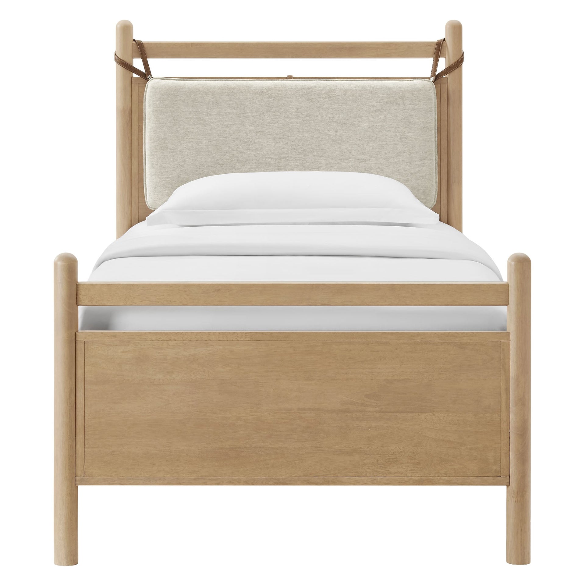 Skeppar Solid Wood Queen Platform Bed  - Light Oak Heathered Ivory (Copy) Denmark Home