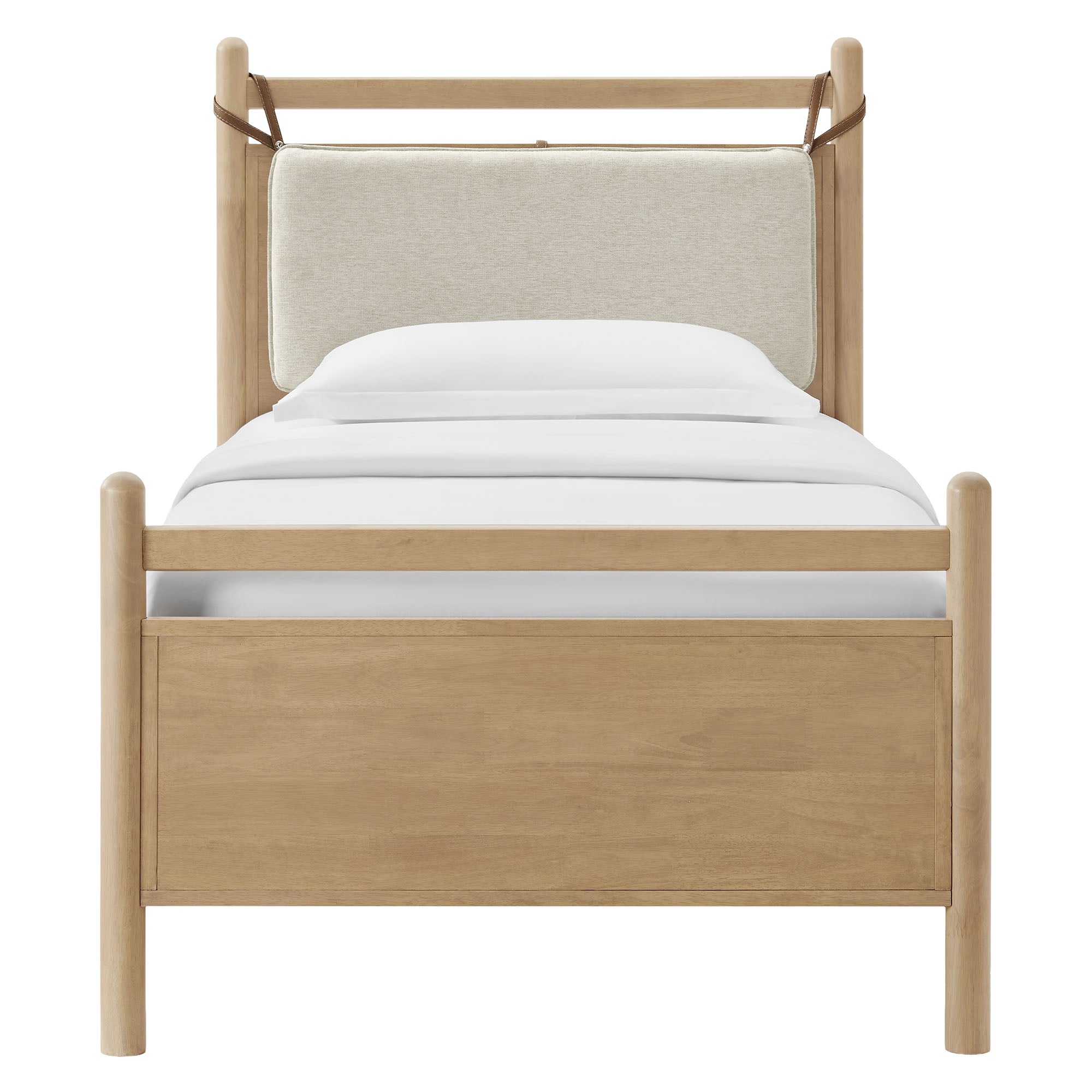 Skeppar Solid Wood Queen Platform Bed  - Light Oak Heathered Ivory (Copy) Denmark Home