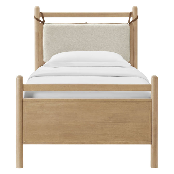 Skeppar Solid Wood Queen Platform Bed  - Light Oak Heathered Ivory (Copy) Denmark Home
