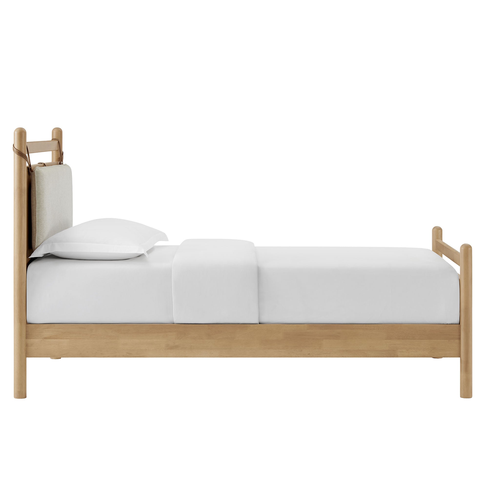 Skeppar Solid Wood Twin Platform Bed  - Light Oak Heathered Ivory Denmark Home