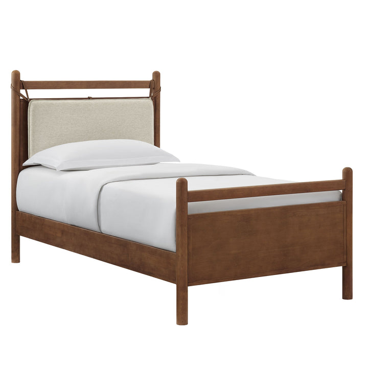 Skeppar Solid Wood Twin Platform Bed  - Light Oak Heathered Ivory (Copy) Denmark Home
