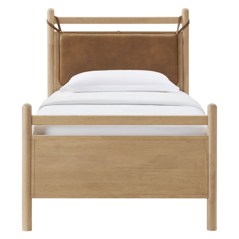 Skeppar Solid Wood Twin Platform Bed - Light Oak Canyon Denmark Home