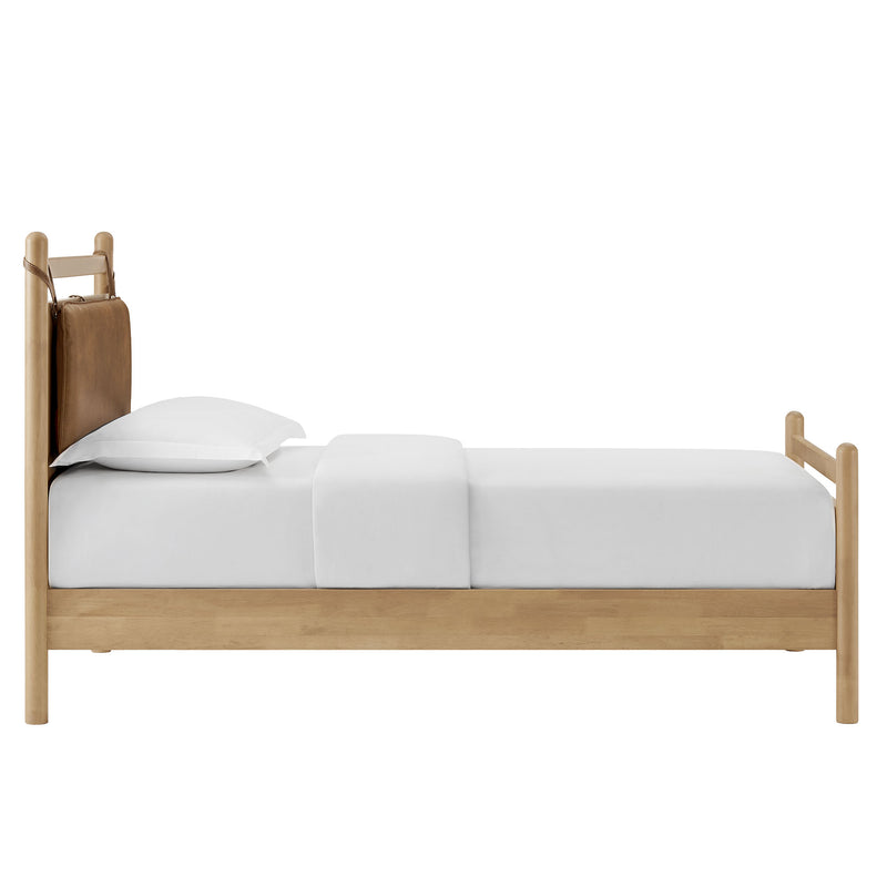 Skeppar Solid Wood Twin Platform Bed - Light Oak Canyon Denmark Home