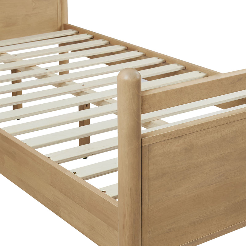 Skeppar Solid Wood Twin Platform Bed - Light Oak Canyon Denmark Home