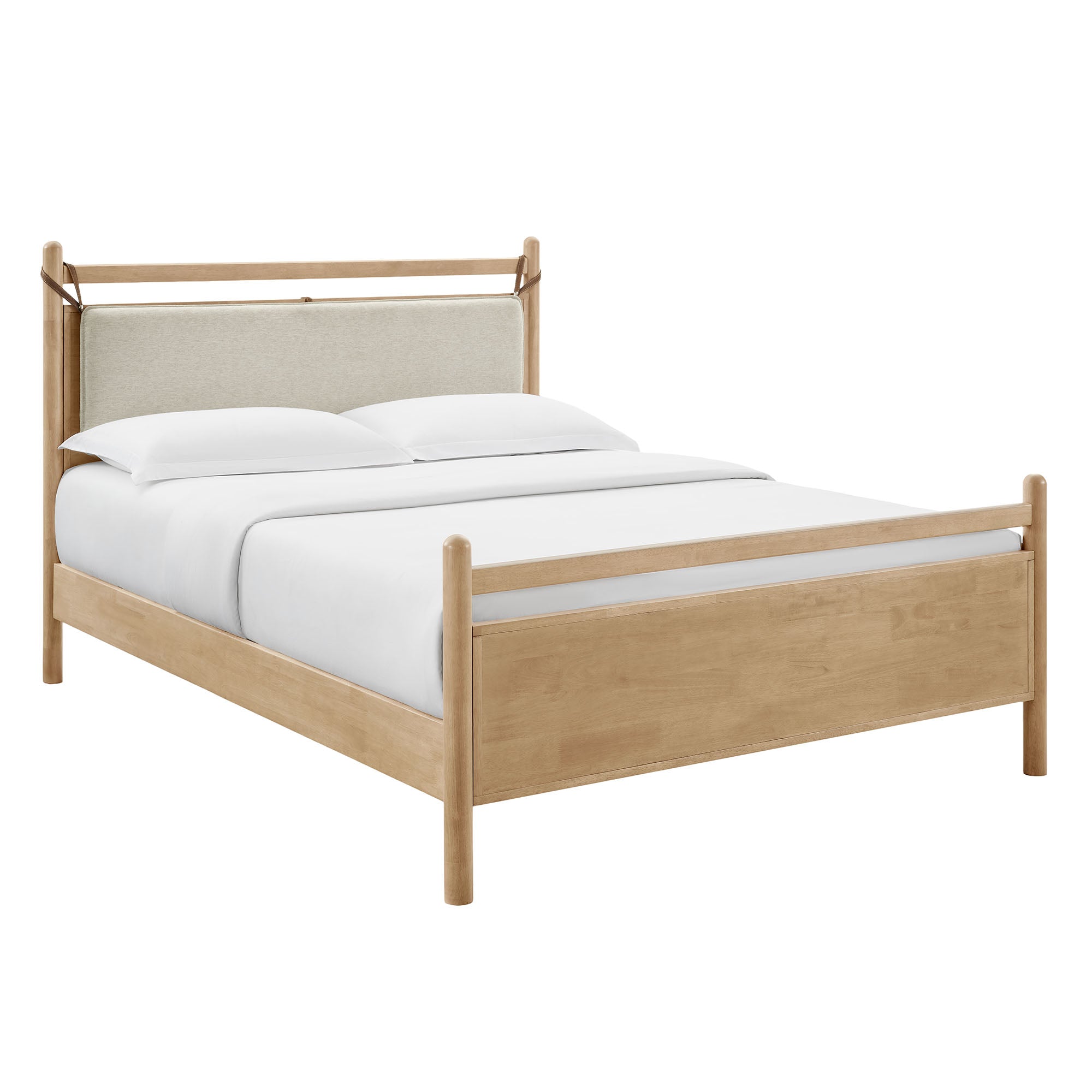 Skeppar Solid Wood Twin Platform Bed  - Walnut Heathered Ivory (Copy) Denmark Home